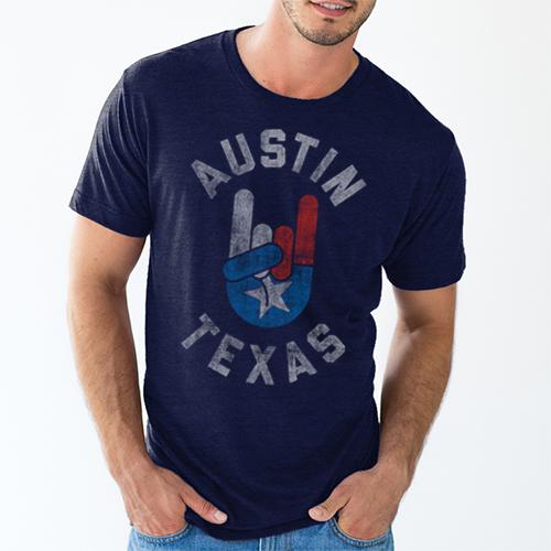 Austin Flag Hand Unisex Tee